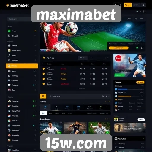 Interface do usuário no site maximabet